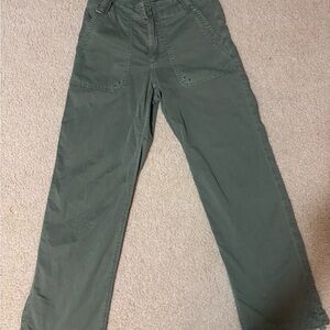 American Eagle Outfitters Stretch High Waisted Stovepipe Pants in Olive